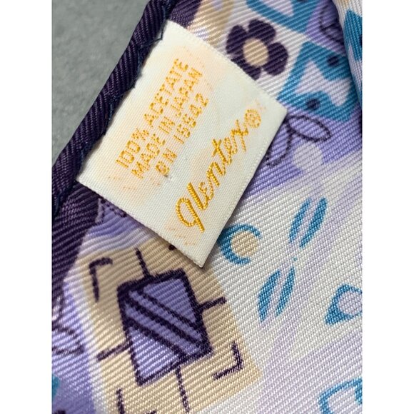 Vintage Vintax Acetate Geometric Print Scarf 13" X 42" - Picture 3 of 6